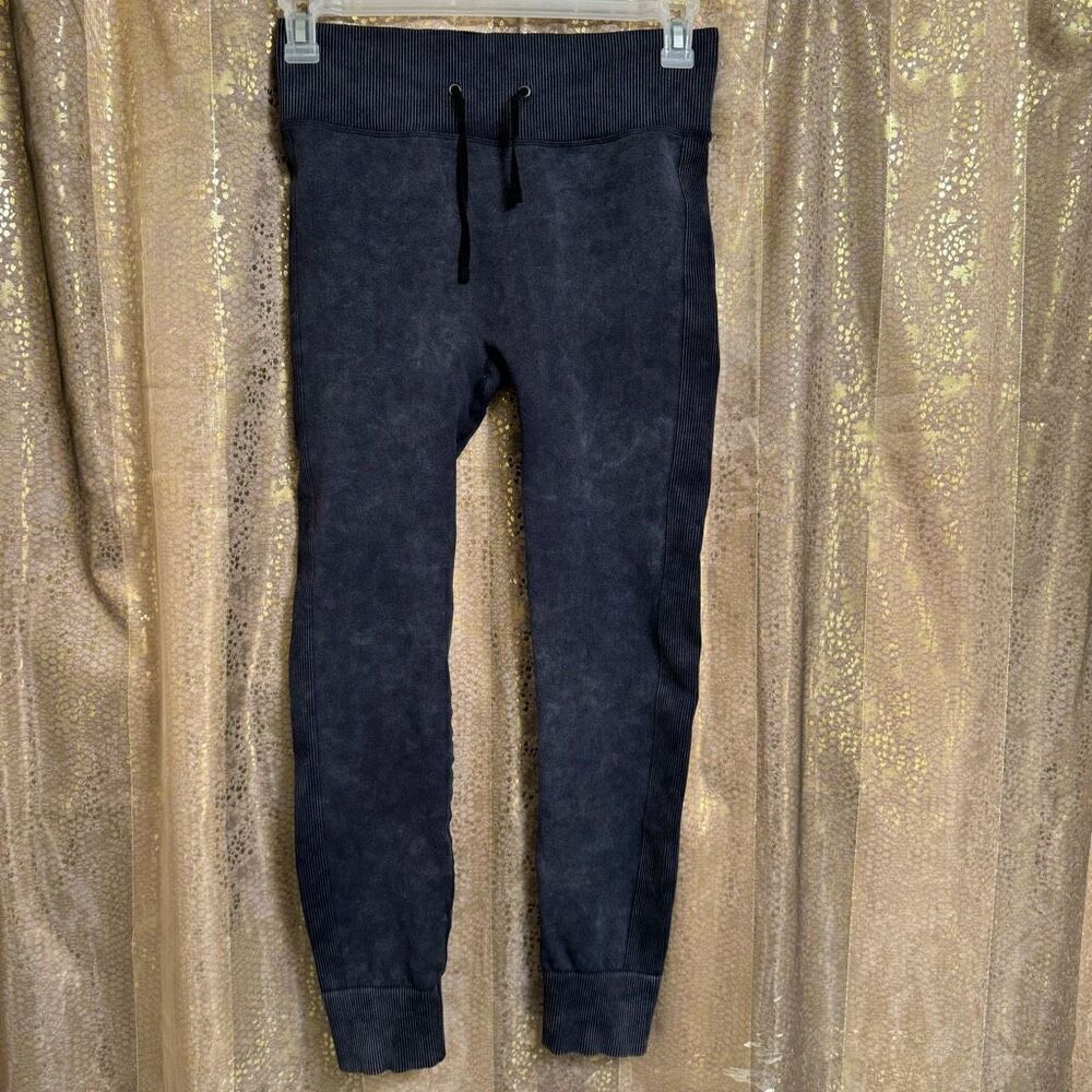 Curves‎ N Combat Boots Navy Blue High Waist Ribbed Leggings L/XL